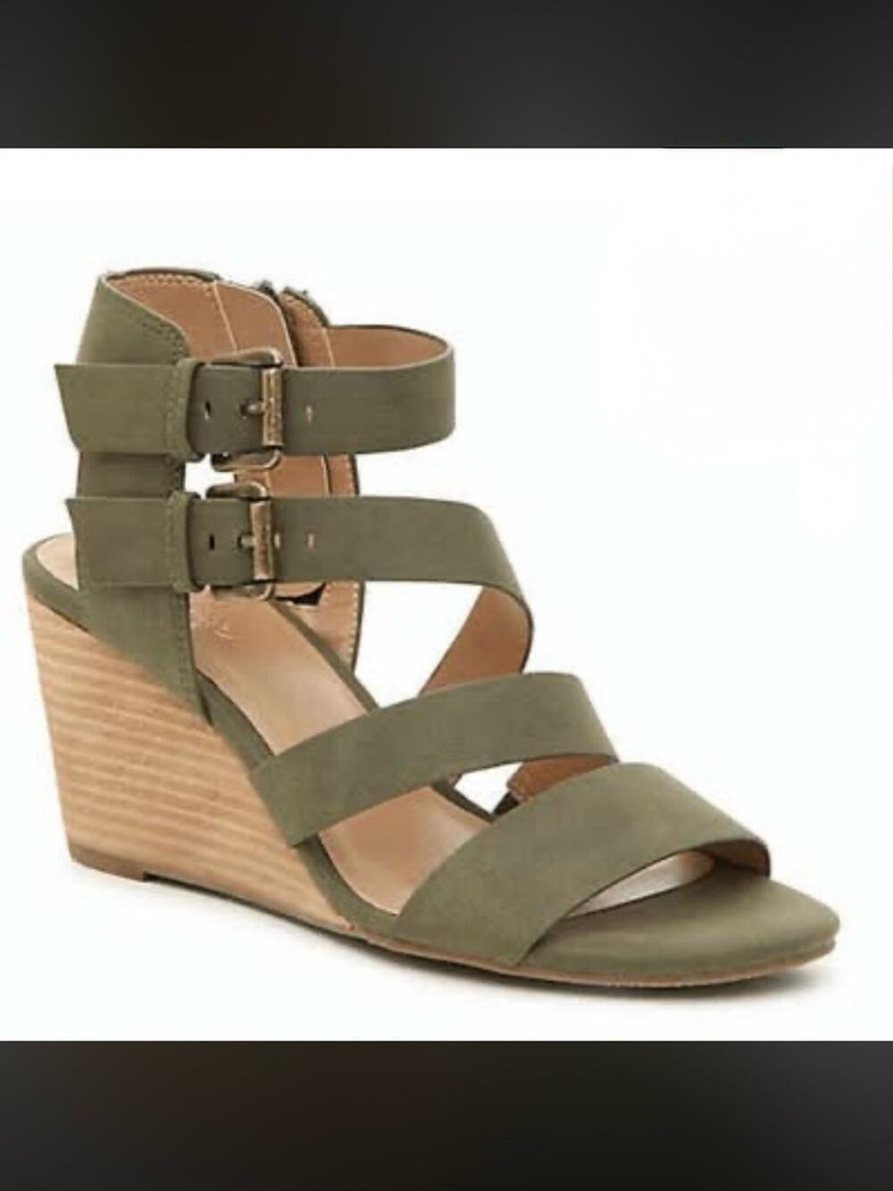 Crown Vintage Carlotta Wedge Heels Green Size 7.5